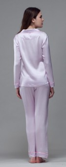 hellviolett Seidenpyjama Damen - hellviolett