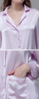 hellviolett Seidenpyjama Damen - hellviolett