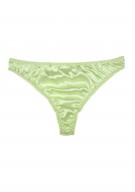 apfelgrün Tanga Slip Seide Damen - apfelgrün