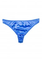 azurblau Tanga Slip Seide Damen - azurblau