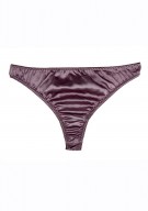 grau Tanga Slip Seide Damen - grau