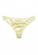 hellgelb Tanga Slip Seide Damen - hellgelb