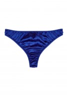 marineblau Tanga Slip Seide Damen - marineblau