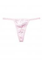 rosa Tanga Slip Seide Damen - rosa